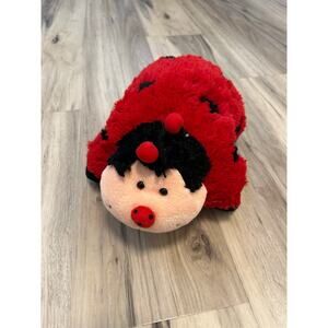 2010 Pillow Pets Pee Wees Lady Bug Plush Red/Black  Stuffed Animal Toy 11.5"